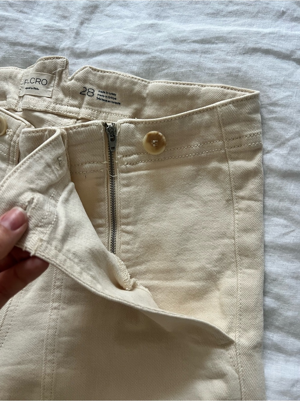 Pilcro High-Rise Wide Leg Pants in Natural - Picture 5 of 9